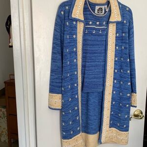 Vintage Story Book Knits Long Cardigan and Tank set. XS. Excellent condition.